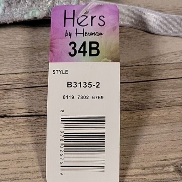 Hers by Herman Sparkle & Lace Bras 2Pc Sz 34B - Picture 9 of 11